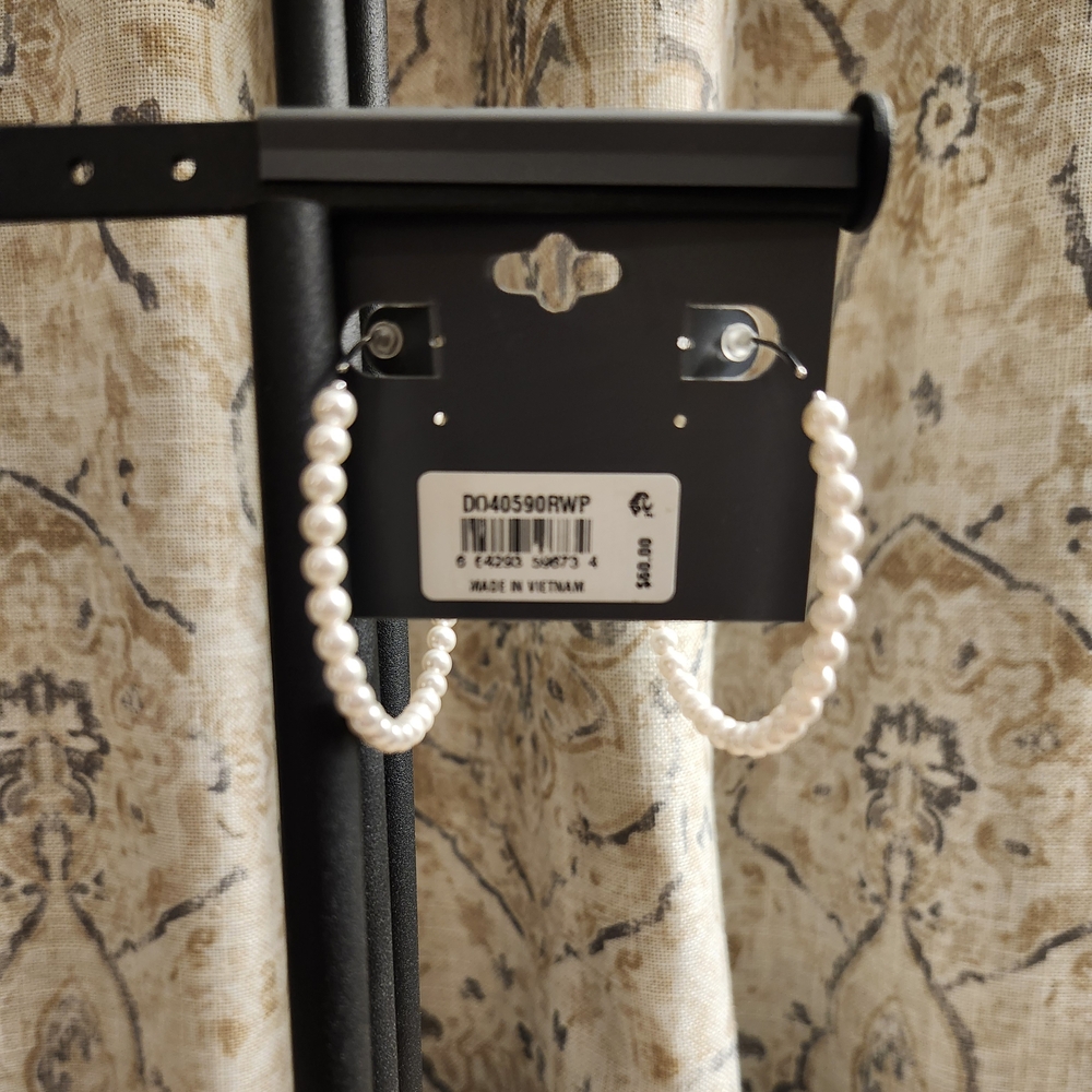 Eliot Danori Pearl Hoop Earrings - Picture 2 of 3